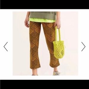 Free People Geo kick flare crop